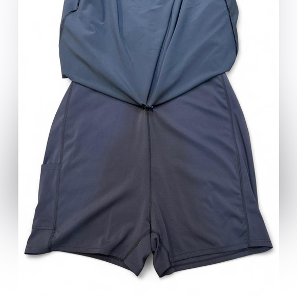 Abercrombie Traveler Zip-Front Mini Dress with Built-in Shorts Black L - Picture 7 of 12